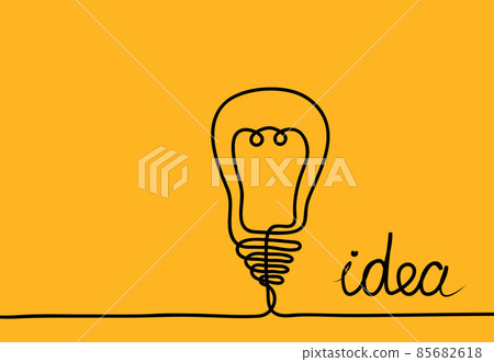 Abstract creative concept background with idea light electric bulb. Vector illustration. 85682618