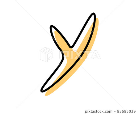 手寫字母矢量圖小寫 y 手寫字母矢量圖小寫 y 85683039