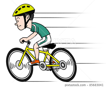 騎自行車跑步的插圖 騎自行車跑步的插圖 85683041