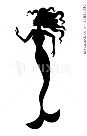 Silhouette of mermaid 85683330