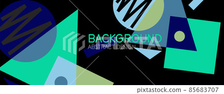 Abstract background with blocks, lines, geometric shapes. Techno or business concept for wallpaper, banner, background, landing page Abstract background with blocks, lines, geometric shapes. Techno or business concept for wallpaper, banner, background, landing page 85683707