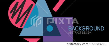Abstract background with blocks, lines, geometric shapes. Techno or business concept for wallpaper, banner, background, landing page Abstract background with blocks, lines, geometric shapes. Techno or business concept for wallpaper, banner, background, landing page 85683709