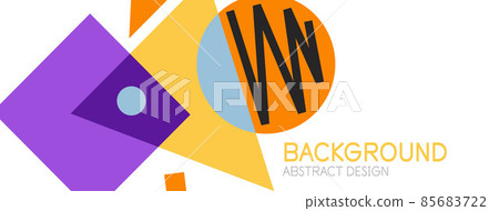 Abstract background. Blocks, lines, triangles, circles composition. Techno or business concept for wallpaper, banner, background, landing page Abstract background. Blocks, lines, triangles, circles composition. Techno or business concept for wallpaper, banner, background, landing page 85683722