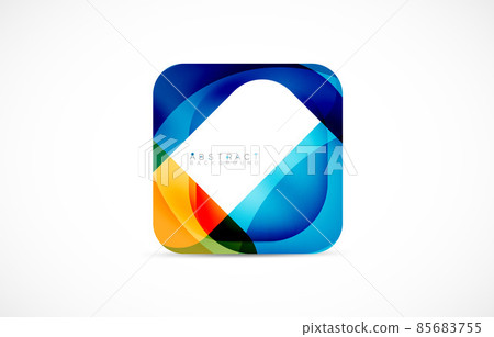 Minimal background. Abstract square shape with round corners created with wavy forms. Vector Illustration For Wallpaper, Banner, Background, Landing Page 85683755