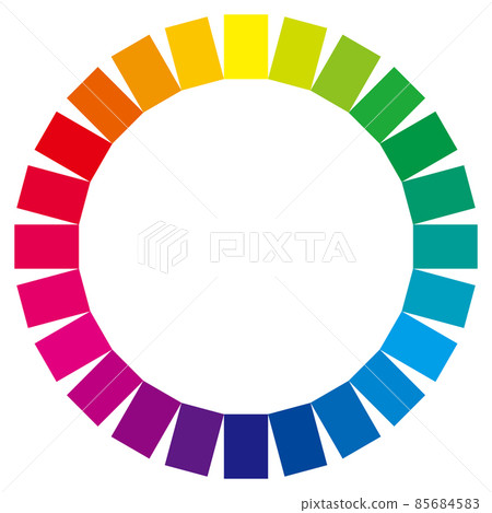 Circular illustration of color wheel 24 colors Graphic material Infographics 85684583