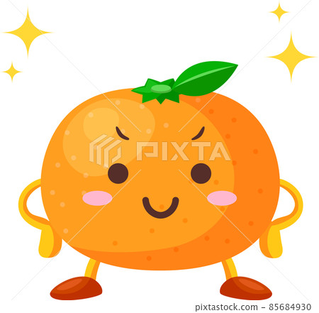 Kawaii tangerine design Royalty Free Vector Image