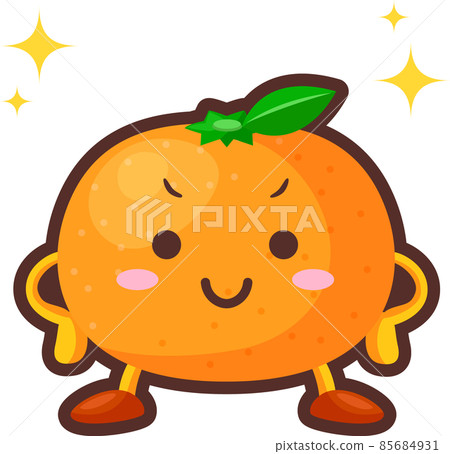 擅長的可愛橘子的插圖 85684931
