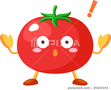 驚訝的可愛番茄角色 85685043