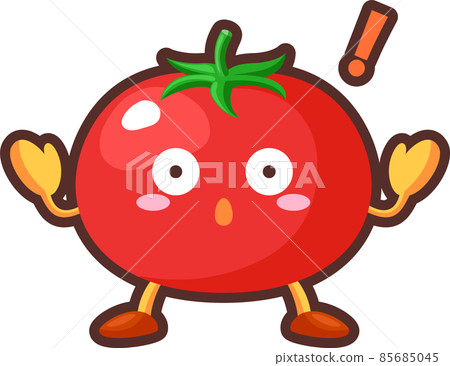 驚訝的可愛番茄角色 驚訝的可愛番茄角色 85685045