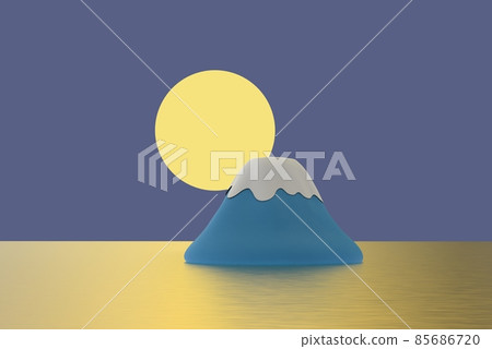 月亮和富士山 85686720