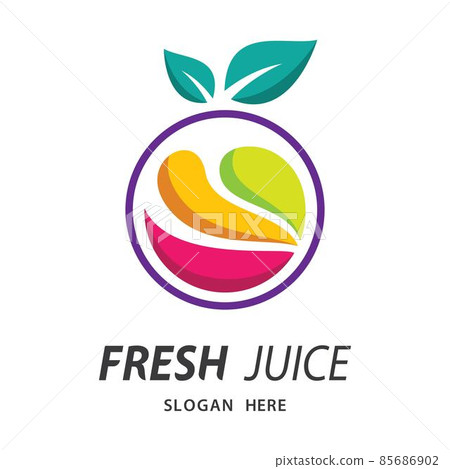 Fresh juice logo images illustration 85686902