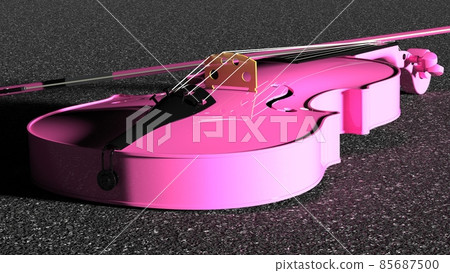 Black background and pink violin 85687500
