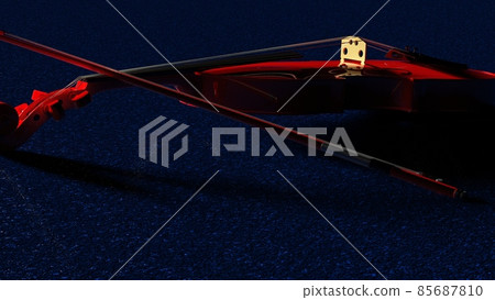 Black background and red violin 85687810