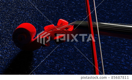 Black background and red violin 85687811