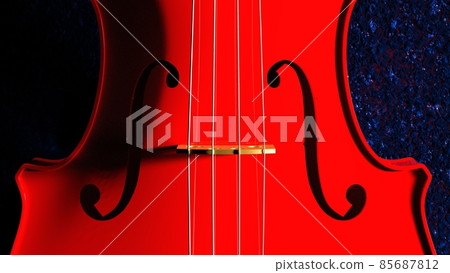 Black background and red violin 85687812