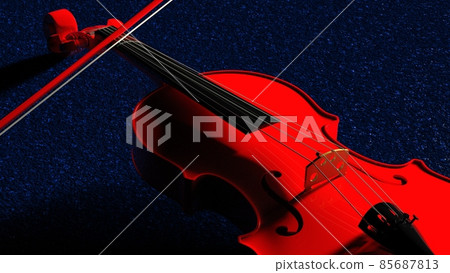Black background and red violin Black background and red violin 85687813