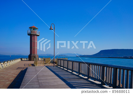 紅燈塔香川縣高松港 紅燈塔香川縣高松港 85688011