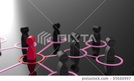 Black background and red-black figure 85688997