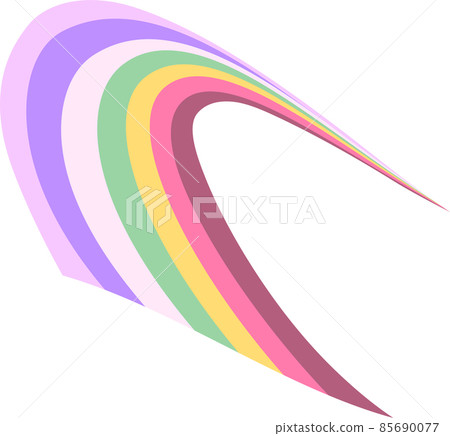 彎彩虹拱魔法彩虹色 85690077