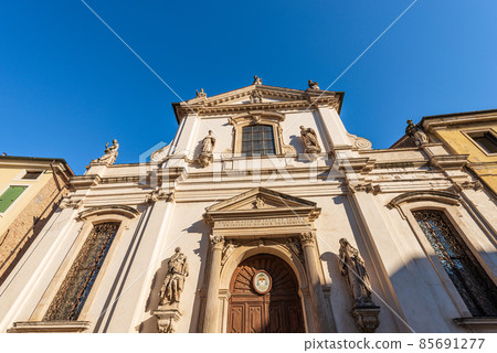 Facade of the Church of Santa Maria dei Servi in Vicenza Veneto Italy Facade of the Church of Santa Maria dei Servi in Vicenza Veneto Italy 85691277