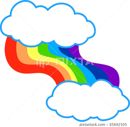 彩虹拱門和雲彩 雨後的彩虹 幻想 彩虹拱門和雲彩 雨後的彩虹 幻想 85692505