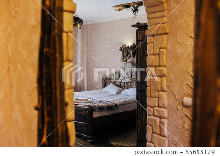 Hotel rooms Wood finish. Beautiful nice interior Hotel rooms Wood finish. Beautiful nice interior 85693129