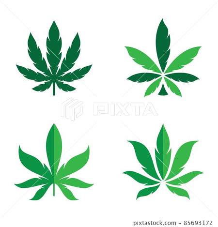 Cannabis logo images illustration 85693172