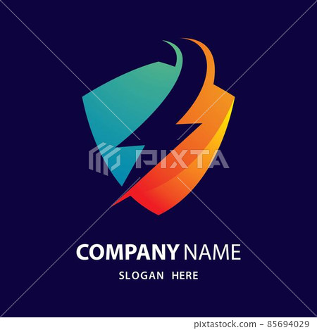 Lightning shield logo images illustration - Stock Illustration [85694029] -  PIXTA