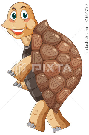 Tortoise with brown shell cartoon character Tortoise with brown shell cartoon character 85694259
