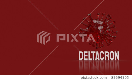 The new coronavirus  deltacorn   on red background for sci or outbreak concept 3d rendering 85694505