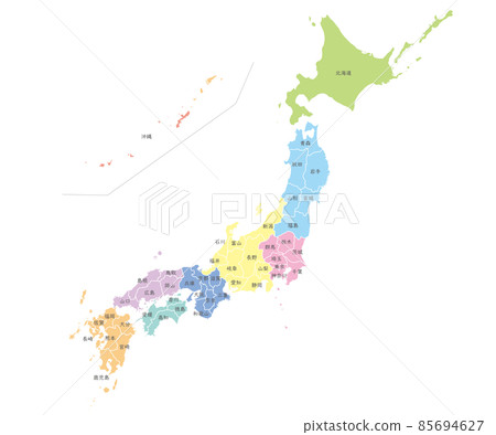 Locally color-coded Japanese maps, Japanese 85694627