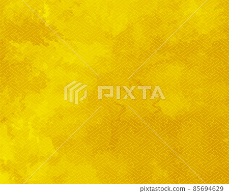 Japanese style illustration material: golden saaya pattern 85694629
