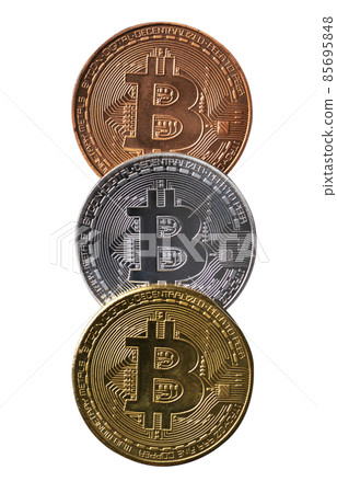 Bitcoin virtual currency cryptocurrency currency top view Bitcoin cryptocurrency ビットコイン 85695848