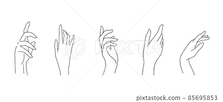 Collection of female hand gestures 85695853