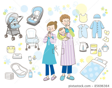 嬰兒用品和微笑家庭套裝材料 嬰兒用品和微笑家庭套裝材料 85696364