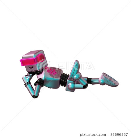 Robot Isolated on white background. 3D rendering. 85696367
