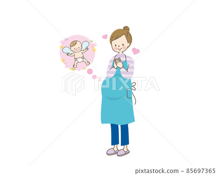Pregnant woman waiting for a baby Pregnant woman waiting for a baby 85697365