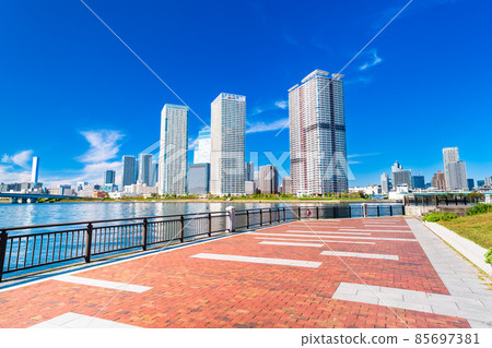 High-rise apartment in Harumi, Tokyo (from Harumibashi Park) 85697381