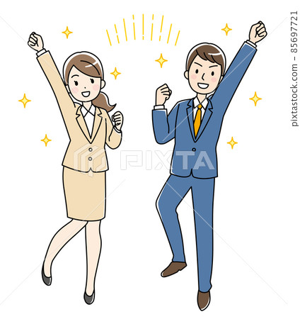 Men and women of energetic young office workers (color) Men and women of energetic young office workers (color) 85697721
