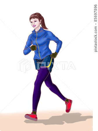 Winter running Winter running 85697896