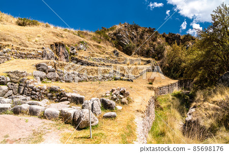 Tambomachay Inca ruins near Cusco in Peru 85698176