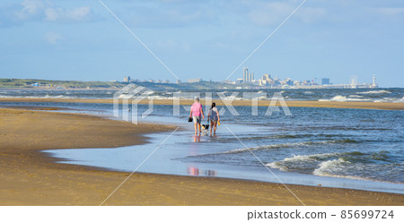Scheveningen sand beach by the Hague, South Holland, Netherlands 85699724