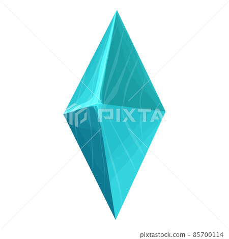 Amazonite gemstone textured crystal, rock in cartoon style isolated on white background. Game asset mineral, natural stone. Amazonite gemstone textured crystal, rock in cartoon style isolated on white background. Game asset mineral, natural stone. 85700114
