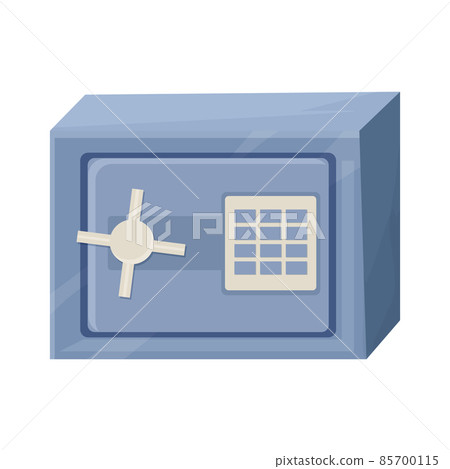 Closed safe secure digital locks with coded passwords in cartoon style isolated on white background. Steel box, secret container. Closed safe secure digital locks with coded passwords in cartoon style isolated on white background. Steel box, secret container. 85700115