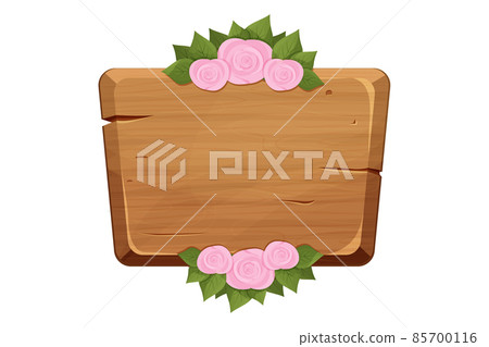 Wood frame, plank decorated with flowers and leaves, boarder in cartoon style isolated on white background. Rural, vintage signboard, romantic empty panel. Wood frame, plank decorated with flowers and leaves, boarder in cartoon style isolated on white background. Rural, vintage signboard, romantic empty panel. 85700116