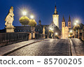 Old Main bridge in Wurzburg Old town, Germany 85700205