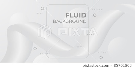 Abstract banner white and grey liquid flow modern fluid background. Shapes for cover poster, template landing page,coverbook. vector art illustration 85701803