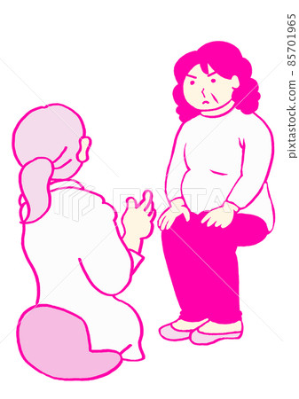 精神科檢查:一個患有雙相情感障礙的喜怒無常的女人 簡單 精神科檢查:一個患有雙相情感障礙的喜怒無常的女人 簡單 85701965