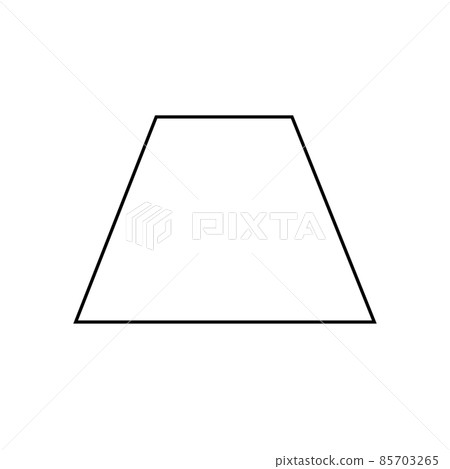 Trapezoidal illustration. Math icon. 85703265