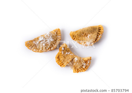 Spanish sweet stuffed pastry filled with angel hair Spanish sweet stuffed pastry filled with angel hair 85703794